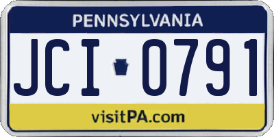 PA license plate JCI0791