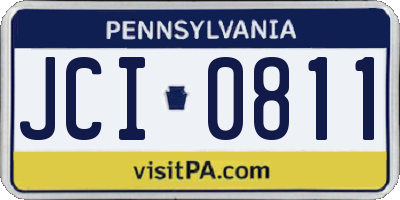 PA license plate JCI0811