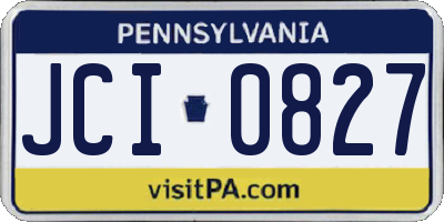 PA license plate JCI0827