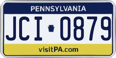PA license plate JCI0879