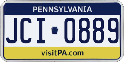 PA license plate JCI0889