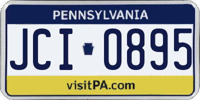 PA license plate JCI0895