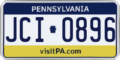 PA license plate JCI0896