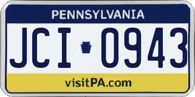 PA license plate JCI0943