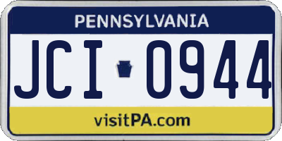 PA license plate JCI0944