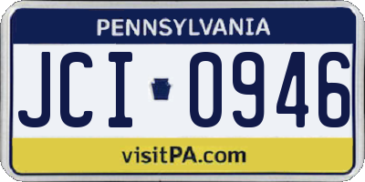 PA license plate JCI0946