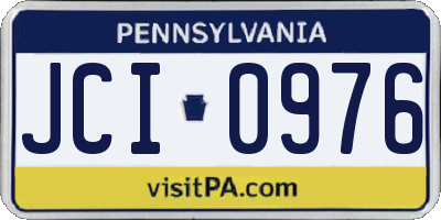 PA license plate JCI0976
