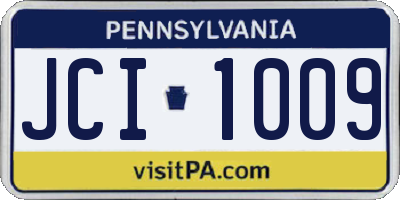 PA license plate JCI1009