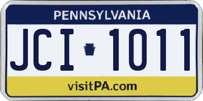PA license plate JCI1011