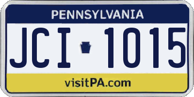 PA license plate JCI1015