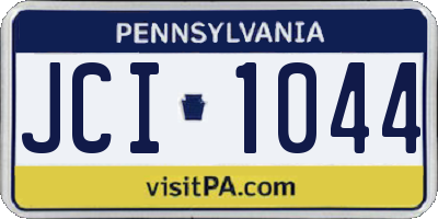 PA license plate JCI1044