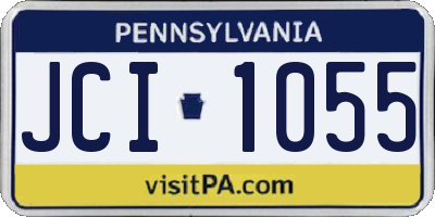 PA license plate JCI1055