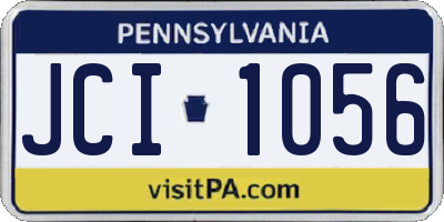 PA license plate JCI1056
