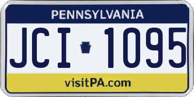 PA license plate JCI1095