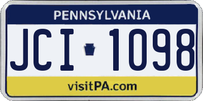 PA license plate JCI1098