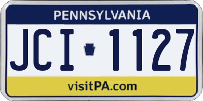 PA license plate JCI1127