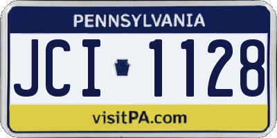 PA license plate JCI1128
