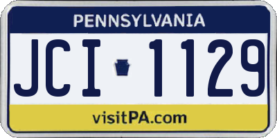 PA license plate JCI1129