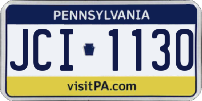 PA license plate JCI1130