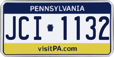 PA license plate JCI1132