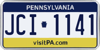 PA license plate JCI1141