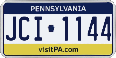 PA license plate JCI1144