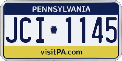 PA license plate JCI1145