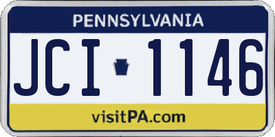 PA license plate JCI1146