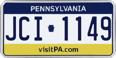 PA license plate JCI1149