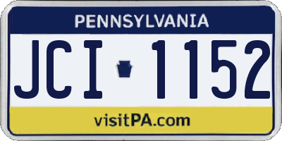 PA license plate JCI1152