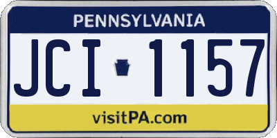 PA license plate JCI1157