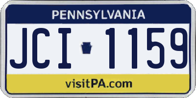 PA license plate JCI1159