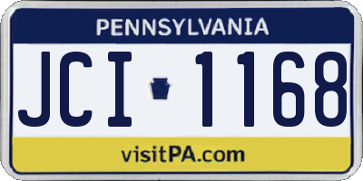 PA license plate JCI1168