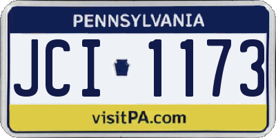 PA license plate JCI1173