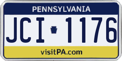PA license plate JCI1176