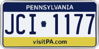 PA license plate JCI1177