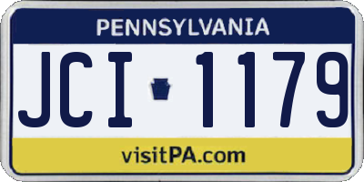 PA license plate JCI1179