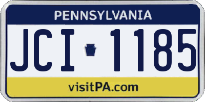 PA license plate JCI1185