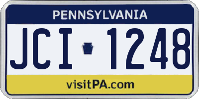 PA license plate JCI1248