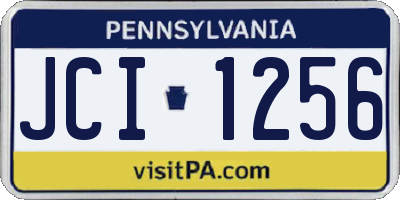 PA license plate JCI1256