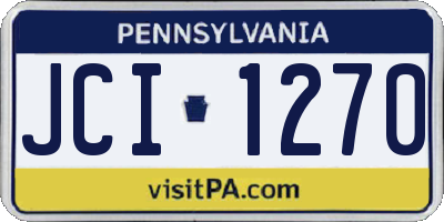 PA license plate JCI1270