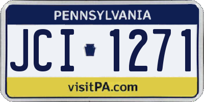 PA license plate JCI1271