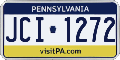 PA license plate JCI1272