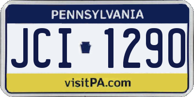 PA license plate JCI1290