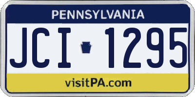 PA license plate JCI1295
