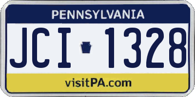 PA license plate JCI1328