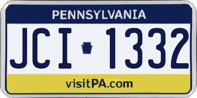 PA license plate JCI1332