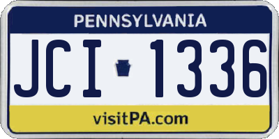 PA license plate JCI1336