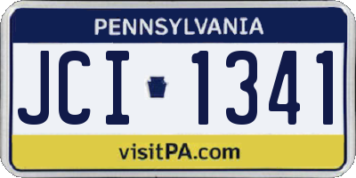 PA license plate JCI1341