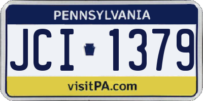 PA license plate JCI1379